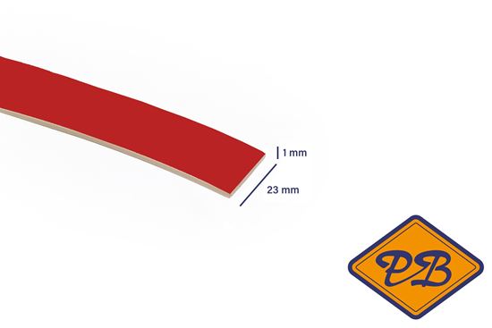 Afbeelding van ABS kantenband 1x23mm voor Kronospan geplastificeerd spaanplaat simpel rood kleurnummer 0149 BS (per rol=25mtr)