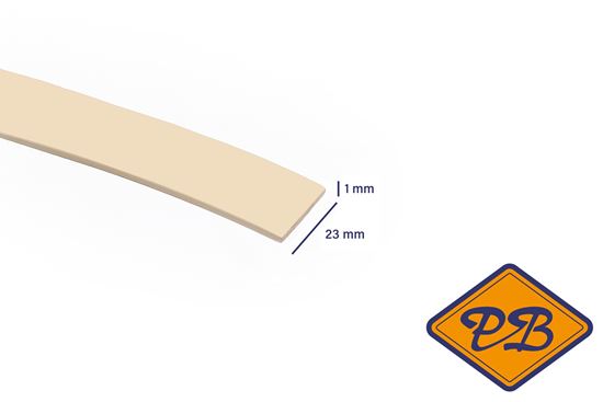 Afbeelding van ABS kantenband 1x23mm voor Kronospan geplastificeerd spaanplaat zand kleurnummer 0515 PE (per rol=25mtr)