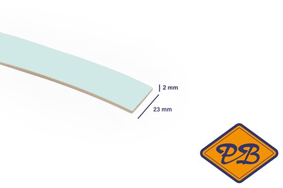 Afbeelding van ABS kantenband 2x23mm voor Kronospan geplastificeerd spaanplaat munt kleurnummer 7180 BS (per rol=25mtr)