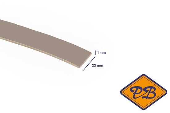 Afbeelding van ABS kantenband 1x23mm voor Kronospan geplastificeerd spaanplaat kleigrijs kleurnummer K096 SU (per rol=25mtr)