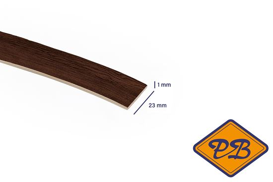 Afbeelding van ABS kantenband 1x23mm voor Kronospan geplastificeerd spaanplaat wenge kleurnummer 0854 BS (per rol=25mtr)