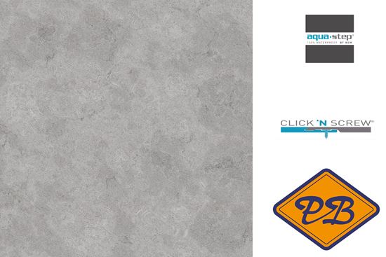 Afbeelding van HDM aqua step SPC click 'N screw wandpaneel decor digitale print grey sandstone  4,5mm XL