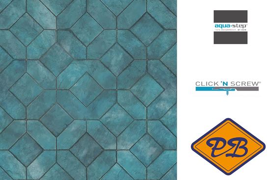 Afbeelding van HDM aqua step SPC click 'N screw wandpaneel decor digitale print oxidized terra cotta tiles 4,5mm XL