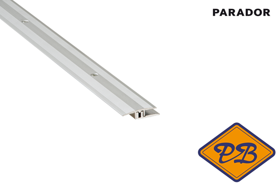 Afbeelding van PARADOR aluminium 2-delig overgangsprofiel zilver voor vinyl & laminaat vloeren dikte 7 - 15mmx100cm