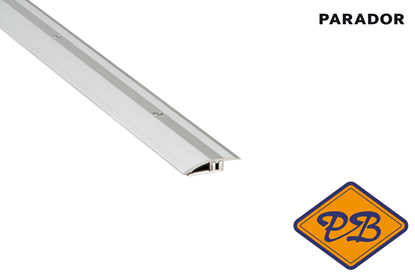 Afbeeldingen van PARADOR aluminium 2-delig pasprofiel zilver voor vinyl & laminaat vloeren dikte 7 - 15mmx100cm