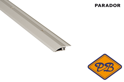 Afbeeldingen van PARADOR aluminium 2-delig pasprofiel edelstaal voor vinyl & laminaat vloeren dikte 7 - 15mmx100cm