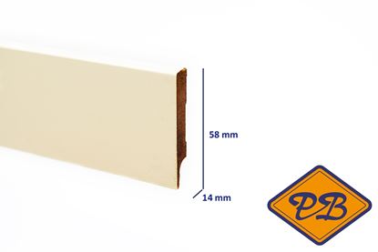 Afbeeldingen van Intra MDF blokplint grondeerfolie wit 14x58mmx240cm