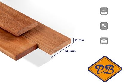 Afbeeldingen van Novum Timber Jatoba premium vlonderplank rondom glad profiel voor 21x145mm