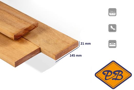 Afbeelding van Novum Timber tatajuba premium vlonderplank rondom glad profiel voor 21x145mm