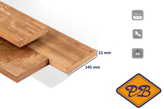 Afbeelding van Novum Timber garapa premium vlonderplank rondom glad profiel voor 21x145mm