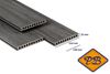 Afbeelding van PuraShield™ composiet vlonderplank XXL semi massief 1-zijdig houtnerf / 1-zijdig glad profiel dark grey 23x210mm