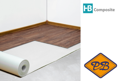 Afbeeldingen van HB composite AC Supreme ondervloer voor SPC vloeren 1,0mmx100x1500cm (per rol=15m²)