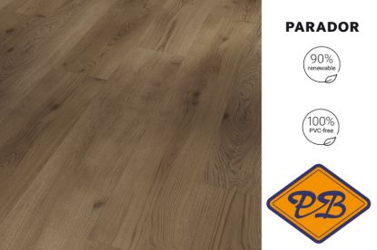 Afbeeldingen van PARADOR TATERRA mineraal HDF safe-lock PRO® click landhuisdeel ECO vloer Eiken Terrena coca brown 8mmx19,4x128,5cm (per pak van 10 stuks=2,49m²)